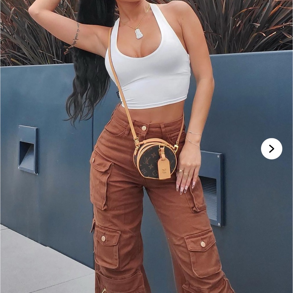 Fashion Nova Brown Wide Leg Jeans